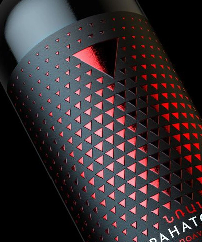 Elegant packaged black bottle